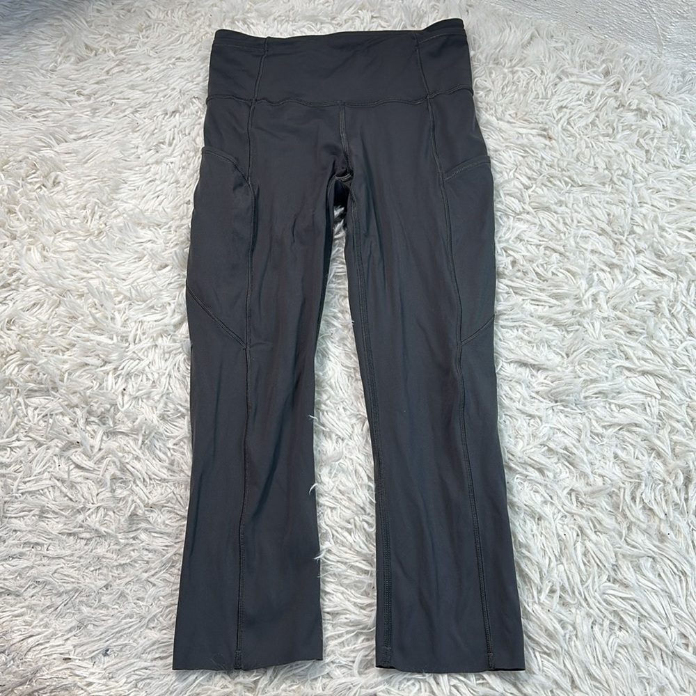 Lululemon Fast and Free Crop II 19" *Non-Reflective Graphite Grey